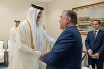 امامعلی رحمان، رئیس جمهور جمهوری تاجیکستان با شیخ تمیم بن حمد آل ثانی، امیر قطر دیدار و گفتگو کرد