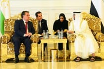 Встреча Эмомали Рахмона с Наследным Принцем Абу Даби Его Высочеством Шейхом Мухаммадом бин Зайдом Аль Нахайяном