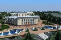 В Курган-Тюбе продолжается строительство здания театра