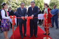 Открытие многоэтажного жилого дома на улице Садриддина Айни города Душанбе