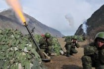 Российские артиллеристы уничтожили колонну условных террористов в горах Таджикистана