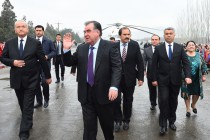Лидер нации Эмомали Рахмон с рабочей поездкой прибыл в город Исфару Согдийской области