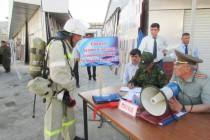 Пожарно-тактические учения:  в Душанбе «горел» столичный рынок «Султони Кабир»