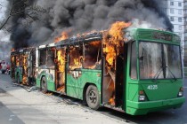 На юго-западе Москвы загорелся троллейбус с пассажирами