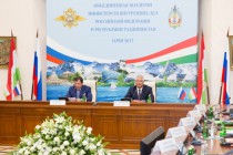 Министр внутренних дел РТ принял участие в Объединенной коллегии МВД Таджикистана и России