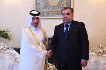 Встреча Главы государства Эмомали Рахмона с государственным министром по иностранным делам Катара Султаном бен Саъдом аль Мурайхи