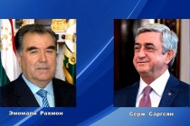 Обмен поздравительными телеграммами между Президентом Республики Таджикистан Эмомали Рахмоном и Президентом Республики Армения Сержом Саргсяном