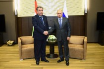 Встреча Лидера нации Эмомали Рахмона с Президентом Российской Федерации Владимиром Путиным