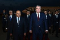 Встреча Президента Республики Таджикистан Эмомали Рахмона в Международном аэропорту города Баку