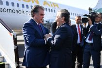 Встреча Президента Республики Таджикистан Эмомали Рахмона в Международном аэропорту Ташкента имени Ислама Каримова