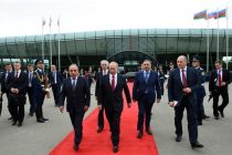 «АЗЕРТАДЖ»: Путин  вылетел из  Баку в Душанбе