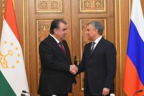Президент Республики Таджикистан Эмомали Рахмон встретился с Председателем Государственной Думы Российской Федерации Вячеславом Володиным