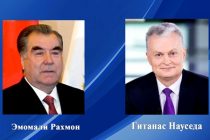Президент Республики Таджикистан Эмомали Рахмон направил поздравительную телеграмму  избранному Президенту Литовской Республики Гитанасу Науседе