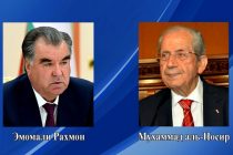 Президент Республики Таджикистан Эмомали Рахмон направил телеграмму соболезнования Председателю Маджлиса народных депутатов Тунисской Республики Мухаммаду аль-Носиру