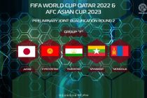 Сборная Таджикистана по футболу в отборочном турнире ЧМ-2022 сыграет с Японией, Кыргызстаном, Мьянмой и Монголией