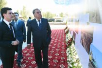 Глава государства Эмомали Рахмон дал старт строительным работам на предприятии по производству композитных труб «Композит Т. А.» в городе Душанбе