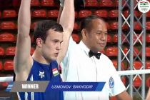 ПРИЯТНАЯ НОВОСТЬ: Баходур Усмонов победил в первом раунде Чемпионата мира по боксу!