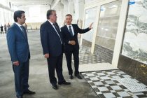 Президент страны Эмомали Рахмон сдал в эксплуатацию новое предприятие по переработке камня в городе Душанбе