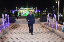 Лидер нации Эмомали Рахмон в Кулябе сдал в эксплуатацию парк культуры и отдыха «Хуталон»