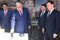 Президент страны Эмомали Рахмон заложил камень в фундамент строительства современной многоэтажной гостиницы «WYNDHAM Dushanbe hotel & Resorts» в городе Душанбе