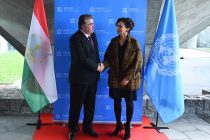 Встреча Президента Республики Таджикистан Эмомали Рахмона с Генеральным директором ЮНЕСКО госпожой Одри Азуле