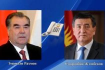 Телефонный разговор Президента Республики Таджикистан Эмомали Рахмона с Президентом Кыргызской Республики Сооронбаем Жээнбековым