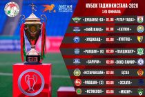 Футбольная лига Таджикистана утвердила даты матчей 1/8 финала кубка Таджикистана-2020