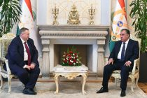 Президент Республики Таджикистан Эмомали Рахмон провел встречу с Заместителем Председателя Правительства Российской Федерации Алексеем Оверчуком