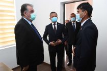 Лидер нации Эмомали Рахмон открыл административное здание Исполнительного комитета Народной Демократической партии Таджикистана в районе Шамсиддин Шохин