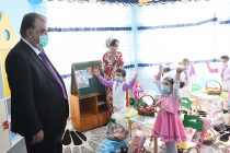 Лидер нации Эмомали Рахмон в Матчинском районе открыл детский сад «Вахдат»
