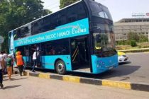 В Душанбе запустили двухэтажный автобус