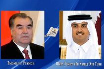 Президент Республики Таджикистан Эмомали Рахмон провел телефонный разговор с Эмиром Государства Катар Шейхом Тамимом бин Хамадом Аль-Тани