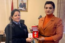 Ширин Амонзода награждена медалью МВД Таджикистана «За сотрудничество»