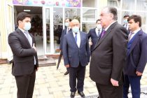 Глава государства Эмомали Рахмон дал официальный старт деятельности Центра обслуживания и гостиницы в районе Джалолиддини Балхи