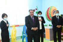 Президент страны Эмомали Рахмон в районе Джалолиддини Балхи открыл Частное учреждение дошкольного образования «Санавбар»