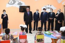 Президент страны Эмомали Рахмон сдал в эксплуатацию дошкольное образовательное учреждение «Ориёна» в центре Яванского района
