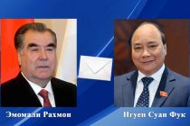 Обмен поздравительными телеграммами между Президентом Республики Таджикистан Эмомали Рахмоном и Президентом Социалистической Республики Вьетнам Нгуен Суан Фуком