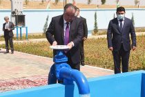 Глава государства Эмомали Рахмон сдал в эксплуатацию резервуар питьевой воды «Офтобруя» в сельском джамоате Лолазор Дангаринского района
