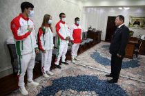 Глава МВД Таджикистана провёл встречу со спортсменами сборной команды по плаванию