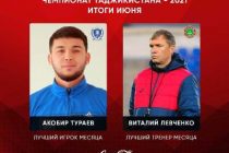 Футбольная Лига Таджикистана определила лучшего игрока и лучшего тренера июня