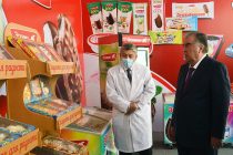 Глава государства Эмомали Рахмон в Душанбе сдал в эксплуатацию предприятие по производству мороженого и кондитерских изделий ООО «Эскимо Мастер»