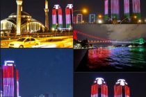 ФОТОФАКТ. В честь 30-летия Государственной независимости Таджикистана некоторые здания в Куала-Лумпуре, Анкаре и Абу-Даби были освещены цветами флага Таджикистана