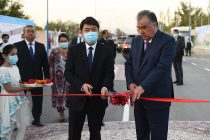 Президент страны Эмомали Рахмон ввел в эксплуатацию 35 километров автомобильной дороги Куляб-Муминобод