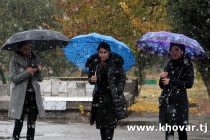 В Душанбе выпал первый снег