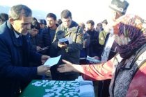 136 семьям, пострадавшим от стихийных бедствий в Фархоре, были выделены земельные участки