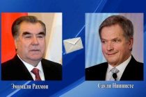 Обмен поздравительными телеграммами между Президентом Республики Таджикистан Эмомали Рахмоном и Президентом Финляндской Республики Саули Ниинистё