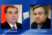 Обмен поздравительными телеграммами между Президентом Республики Таджикистан Эмомали Рахмоном и Генеральным секретарем Организации Объединенных Наций Антониу Гутерришем