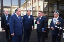 Президент Таджикистана Эмомали Рахмон в Аштском районе сдал в эксплуатацию культурно-развлекательный комплекс «30-солагии Истиклол»