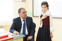 Президент Таджикистана Эмомали Рахмон в Бободжон Гафуровском районе открыл новый учебный корпус при среднем общеобразовательном учреждении №15
