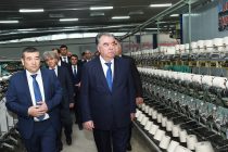 Президент Таджикистана Эмомали Рахмон в Джаббор Расуловском районе открыл ООО «Органик-Ян 2»
